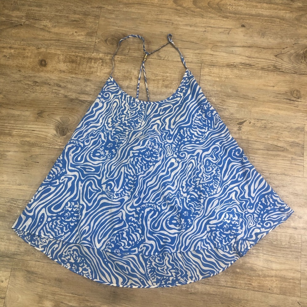 Lilly Pulitzer Tank Blouse Large Maisy Top Sz L